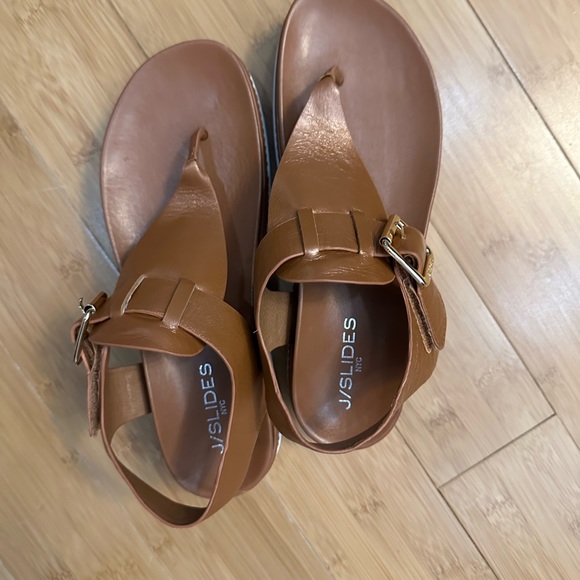 J/Slides leather Platform sandal size 8.5 - Picture 5 of 9